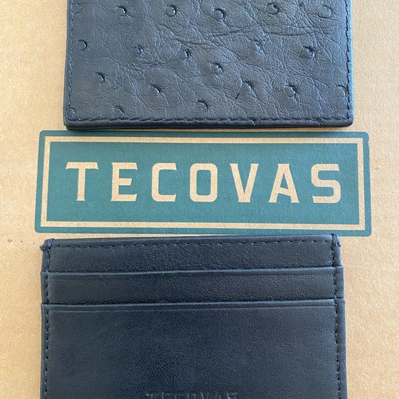 Tecovas New Black Ostrich Cardcase wallet - Picture 3 of 7